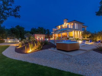 Malinska, Роскошная каменная вилла с бассейном и открытым видом на море