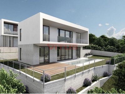 Krk, MODERNES HAUS MIT SCHWIMMBAD UND OFFENEM MEERBLICK!