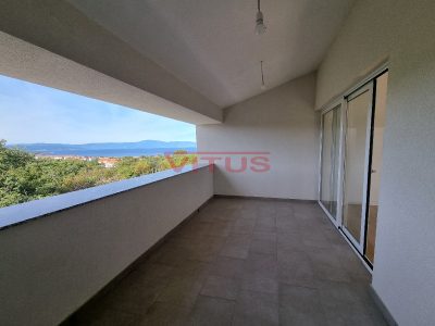 Malinska, Apartment mit einem Schlafzimmer und Meerblick