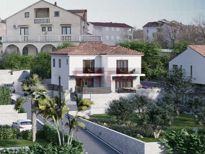 Malinska, ЗЕМЛЯ ПОД СТРОИТЕЛЬСТВО С ВИДОМ НА МОРЕ И ПРЕДВАРИТЕЛЬНЫЙ ПРОЕКТ